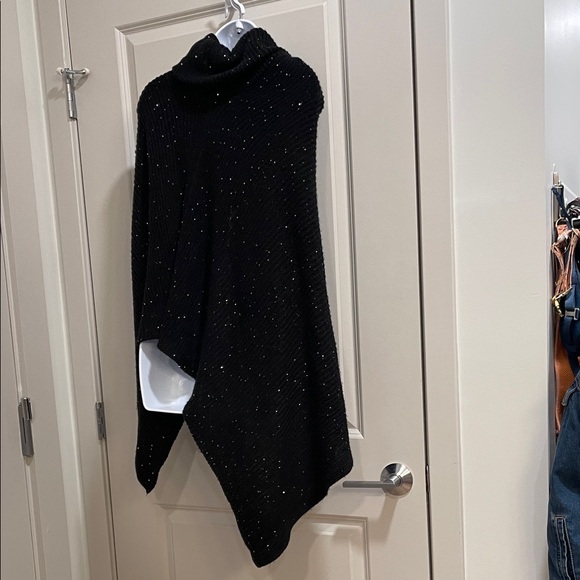 Limelight Black Poncho with Silver Accents - Picture 5 of 5